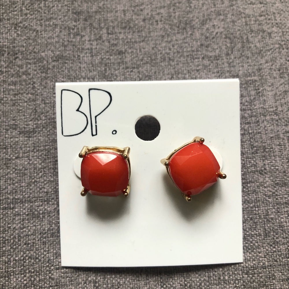 BP coral stud earrings